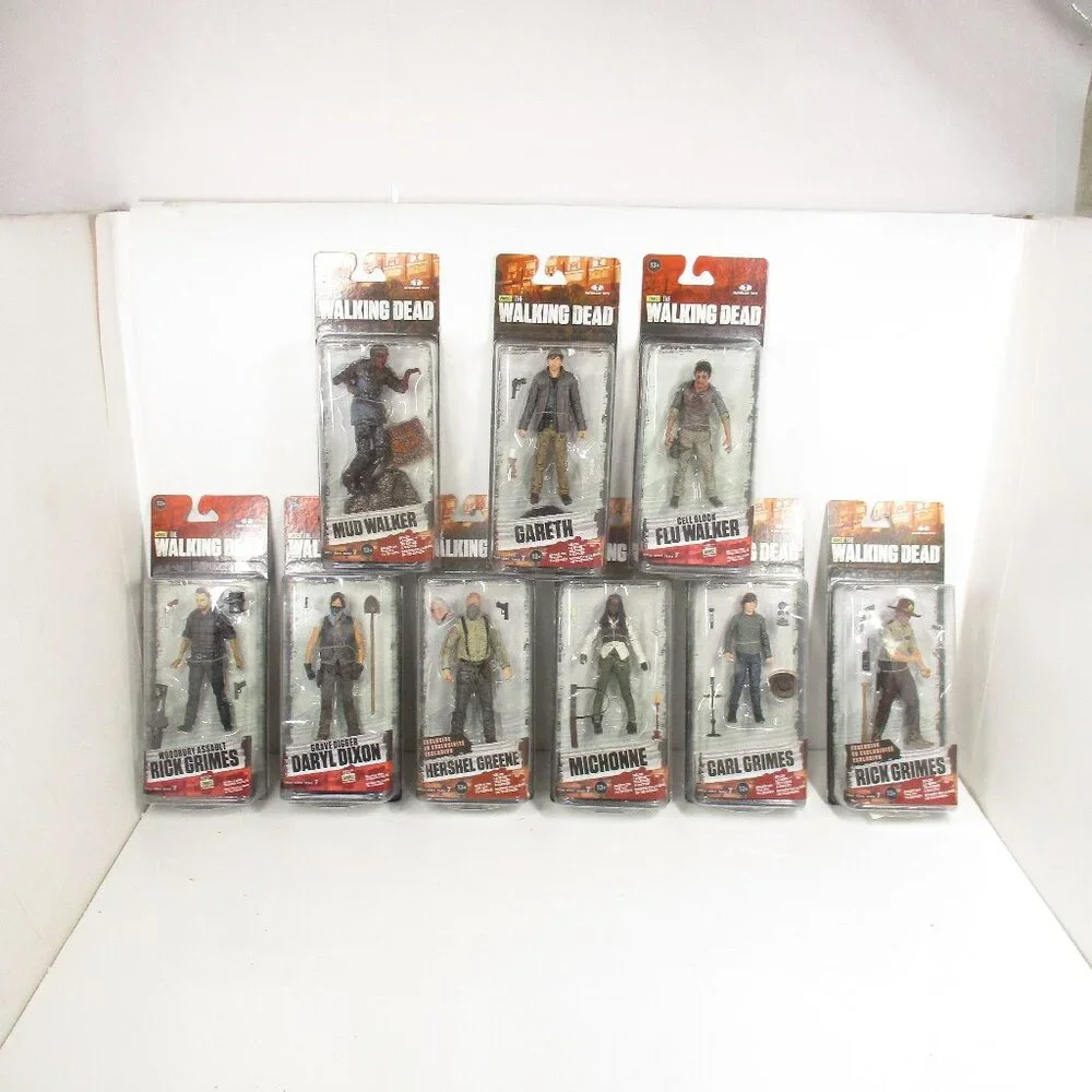 9 McFarlane Walking Dead Series 7 Action Figures 2 Exclusives Rick & Hershel - Picture 1 of 6